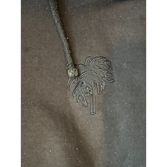 booHooMan Raised Tropical Black Hoodie Men's M - Picture 3 of 7